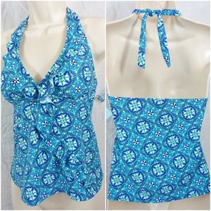 Love Your Assets Sara Blakely Small Spanx Fiesta Tankini Swim Top Push Up NWT